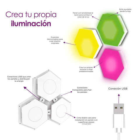 Luces Hexagonales de LED Inteligentes (LC-1350)