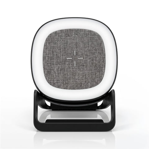 Bocina Bluetooth 3 en 1 con Carga Inalámbrica de hasta 15 W y Luz LED Multicolor| LC-1437