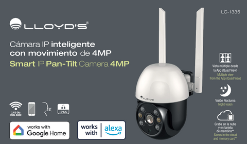 Lloyd's Cámara IP con movimiento UHD 4MP (LC-1335)