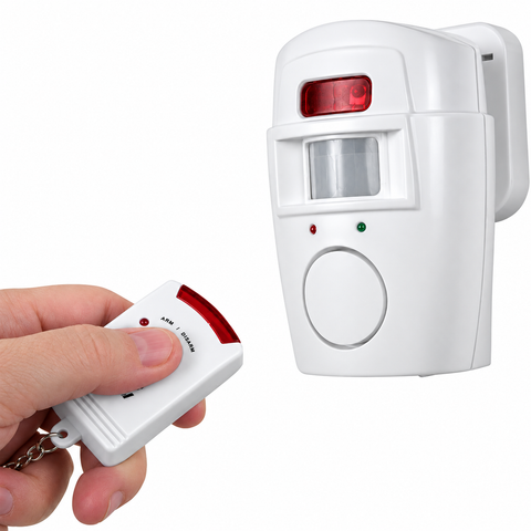 Alarma con Sensor de Movimiento de 105 dB y 2 Controles Remotos | LA-542