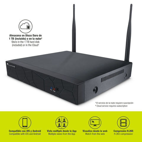 Sistema de Video Vigilancia (NVR) de 8 canales UHD (LC-1364)