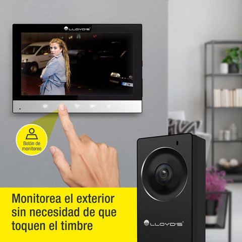 Video Interfón HD de 7" con Chapa Eléctrica Incluida (LC-1415)