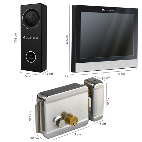 Video Interfón HD de 7" con Chapa Eléctrica Incluida (LC-1415)