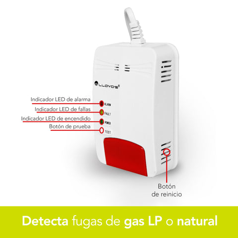 Detector de gas natural y LP inteligente WiFi (LC-1211)