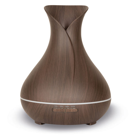 Difusor de Aroma Inteligente Wi-Fi de 400 ml con Luz Multicolor y Acabado Tipo Madera | LC-1338