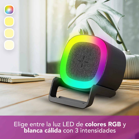 Bocina 3 en 1 con Carga Inalámbrica y Luz LED (LC-1437)