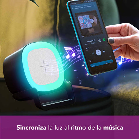 Bocina 3 en 1 con Carga Inalámbrica y Luz LED (LC-1437)