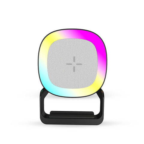 Bocina 3 en 1 con Carga Inalámbrica y Luz LED (LC-1437)