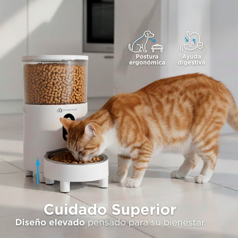 Alimentador Inteligente Wi-Fi con Cámara 3MP para Mascotas | Capacidad 3L (Modelo LC-1442)