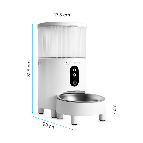 Alimentador Inteligente Wi-Fi con Cámara 3MP para Mascotas | Capacidad 3L (Modelo LC-1442)