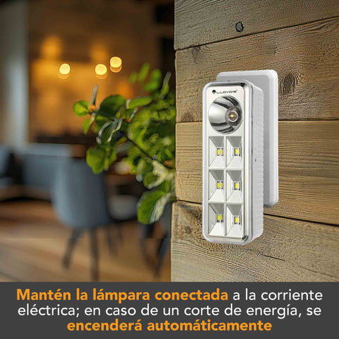 Set de 2 Lámparas de Emergencia con Linterna Integrada (LP-344)
