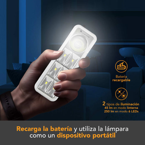 Set de 2 Lámparas de Emergencia con Linterna Integrada (LP-344)