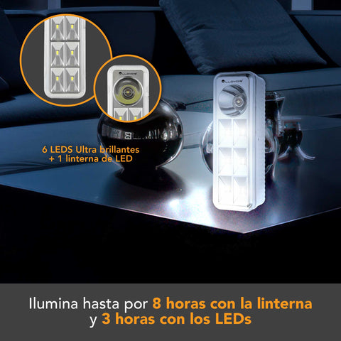 Set de 2 Lámparas de Emergencia con Linterna Integrada (LP-344)