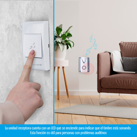 Timbre Inalámbrico Expandible con Tecnología Self-Learning (LT-734)