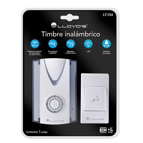 Timbre Inalámbrico Expandible con Tecnología Self-Learning (LT-734)