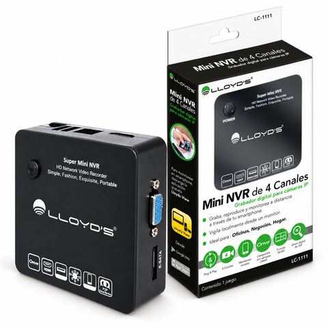 Mini NVR de 4 Canales con Monitoreo desde tu Celular | LC-1111