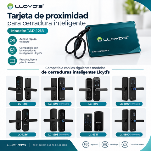 Tarjeta de Proximidad Compacta para Cerraduras Inteligentes Lloyd’s | TAR-1218