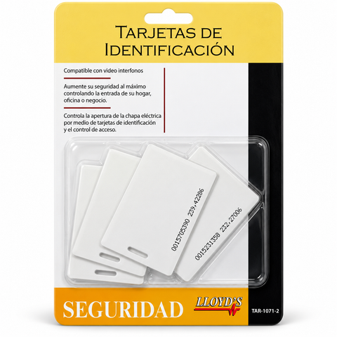 Set de 4 Tarjetas de Proximidad EM 125 kHz para Control de Acceso | TAR-1071-2