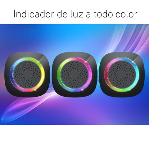 Timbre Inalámbrico Premium con Alerta Visual RGB (LT-738)