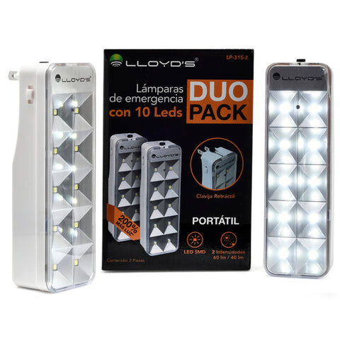 Juego de Lámparas Led de Emergencia / 2 piezas (LP-315-2)