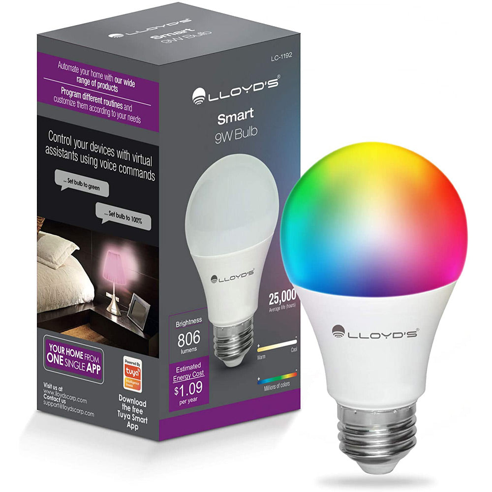 Focos Inteligentes Led Wi-Fi, Multicolor + Luz Blanca Fría y Cálida 806  Lumens, Focos Led
